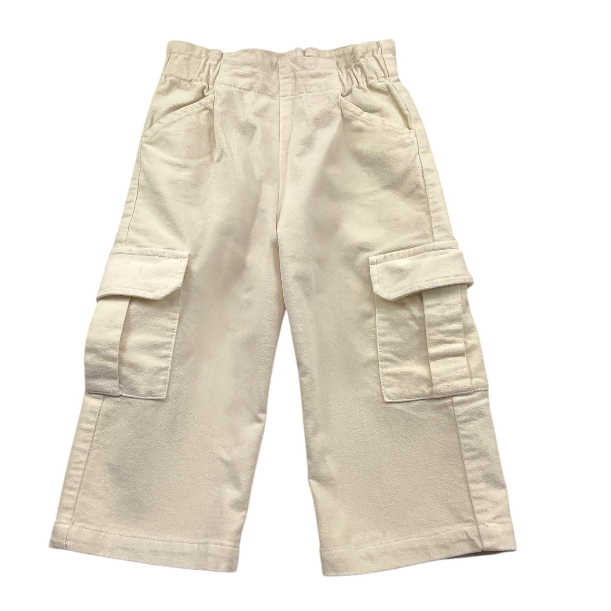 ZHOE & TOBIAH pantalone tinta unita con tasconi e elastico in vita Panna per Neonata PJK15 PANNA ZHOE & TOBIAH 