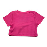 Hinnominate T-Shirt Crop Model Solid Color Fuchsia for Girls