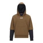 K-WAY felpa bicolore con cappuccio e logo Marrone per Bambino K81389W MARRONE K-WAY 