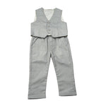 Mini Banda Completo 2 Pezzi Pantalone-Gilet -Tinta Unita per Neonato 38818 GRIGIO MINI BANDA 