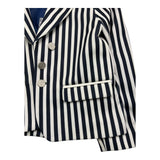 Daniele Alessandrini White/Blue Striped Jacket For Boys