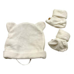 TEDDY E MINOU set cappello-babbucce tinta unita Bianco per Neonato I24AC001M0137 BIANCO TEDDY E MINOU 
