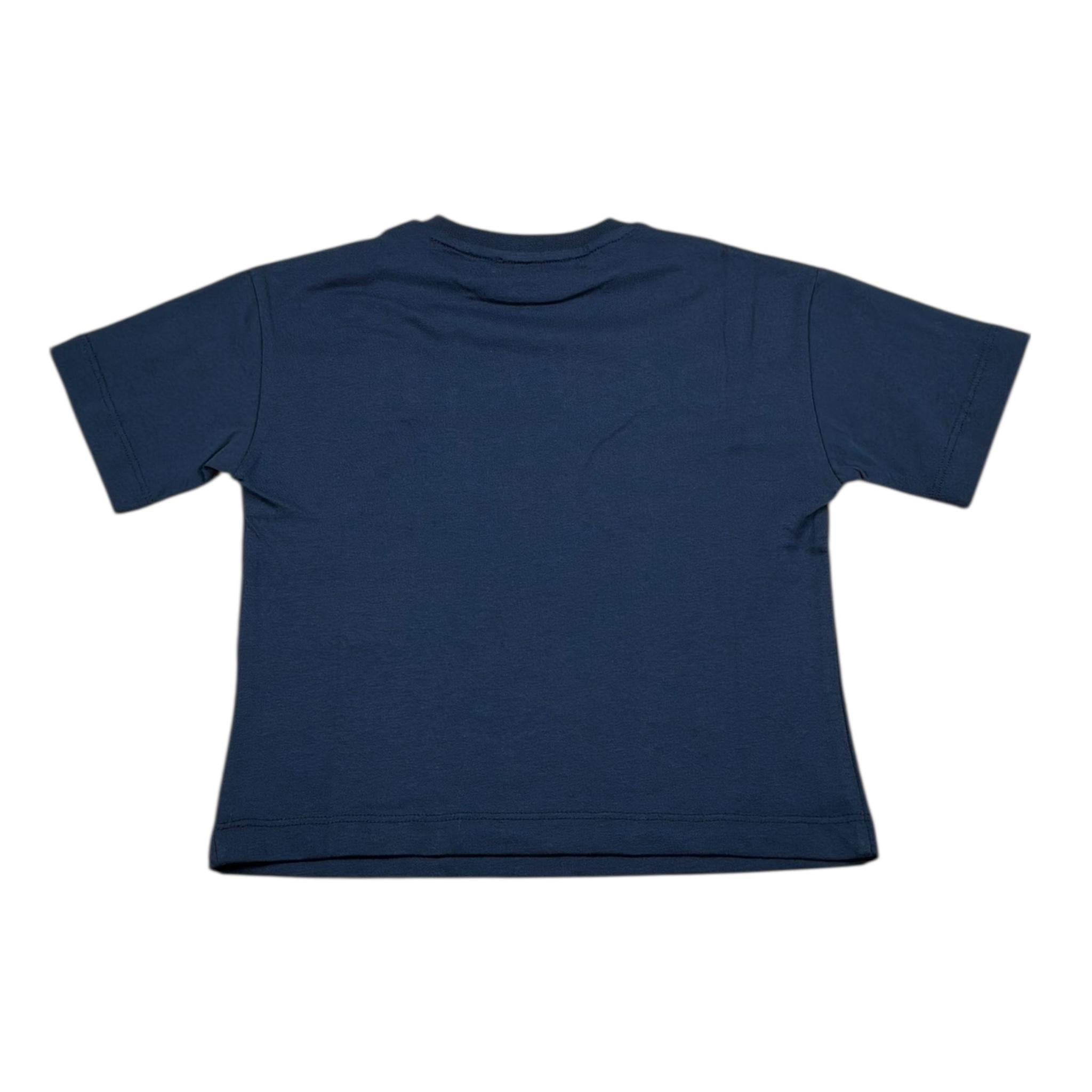 Dondup T-Shirt Tinta Unita con Stampa per Neonato DMTS034N BLU DONDUP 