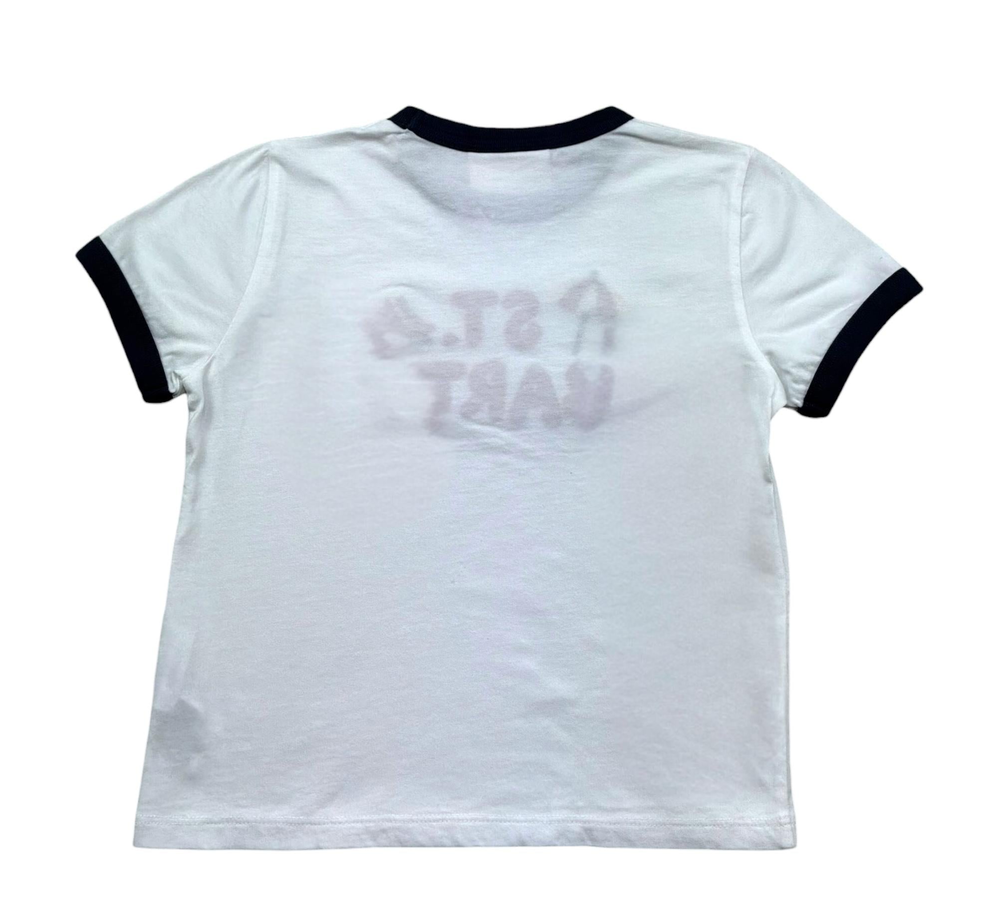 Saint Barth T-Shirt Girocollo Tinta Unita con Logo per Bambina SBSUMMER BIANCO SAINT BARTH 