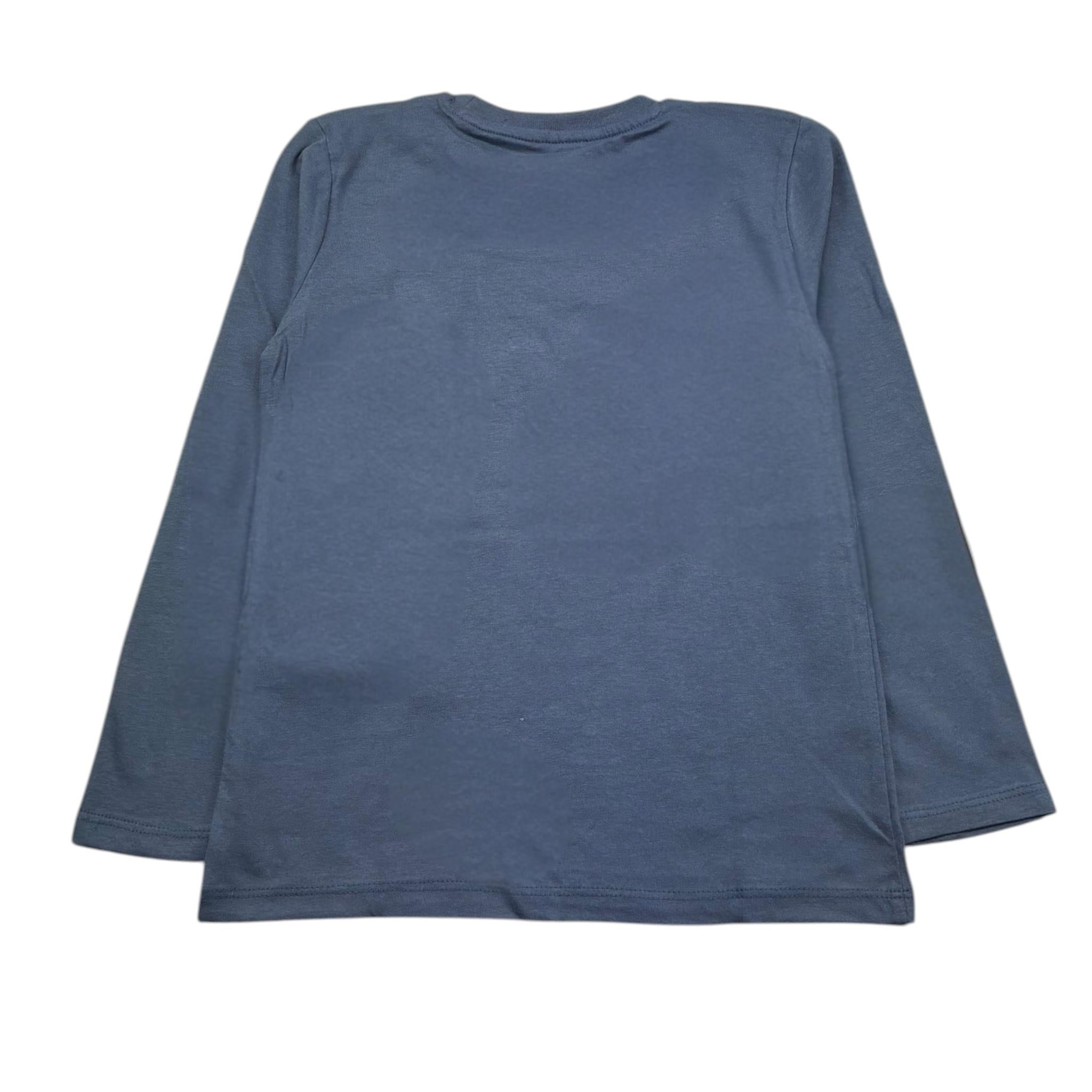 Guess Shirt Girocollo Tinta Unita con Logo per Neonato N5RI17K8HM4X BLU GUESS 