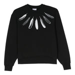 Marcelo Burlon Felpa Girocollo Tinta Unita con Stampa per Bambino CBB001F23 NERO MARCELO BURLON 