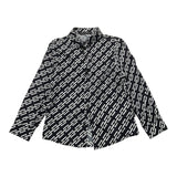 Daniele Alessandrini Solid Color Long Sleeve Shirt With Black Pattern For Boys