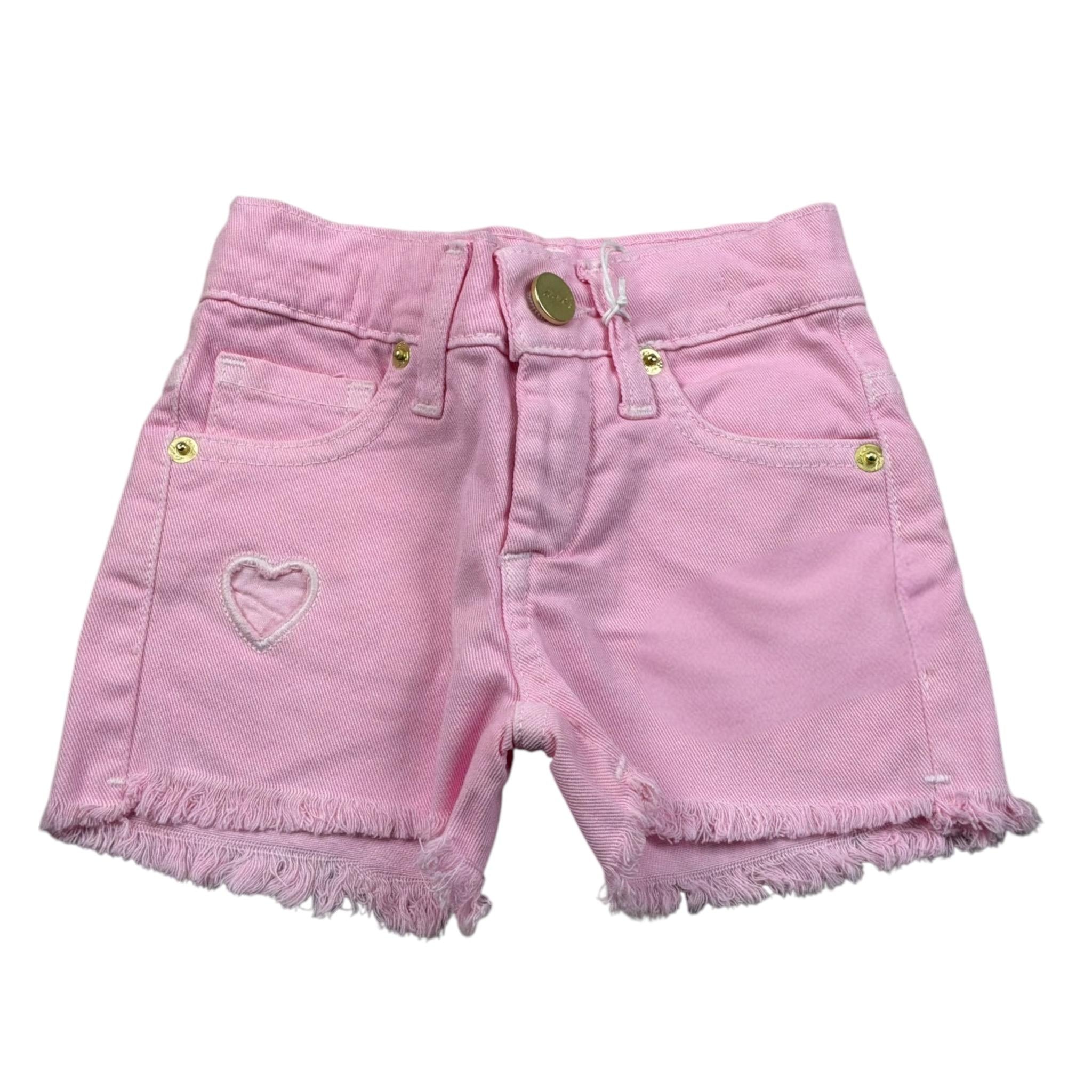M+E' Short In Denim Tinta Unita per Neonata UE1304 ROSA M+E' 