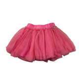 Marc Ellis Solid Color Tulle Skirt with Pink Appliques for Baby Girls