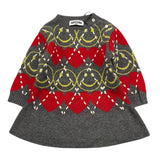 MOSCHINO abito in maglia tinta unita con fantasia Grigio per Neonata MDV0D2 GRIGIO MOSCHINO 