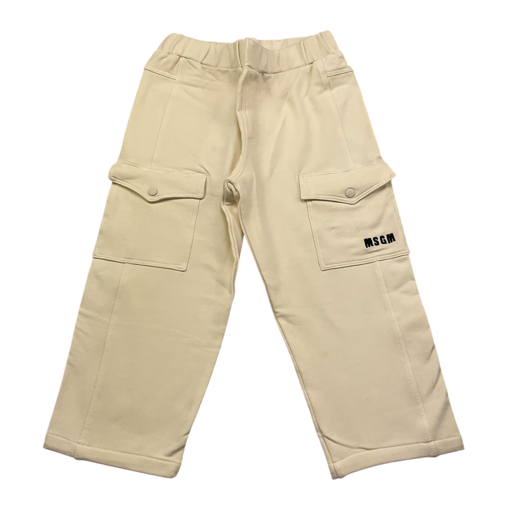 MSGM pantalone tuta tinta unita cn tasconi Panna per Bambino F4MSNBF265J PANNA MSGM 