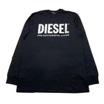 DIESEL shirt girocollo tinta unita con stampa logo Nero per Bambino DIESE NERO DIESEL 