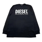 DIESEL shirt girocollo tinta unita con stampa logo Nero per Bambino DIESE NERO DIESEL 