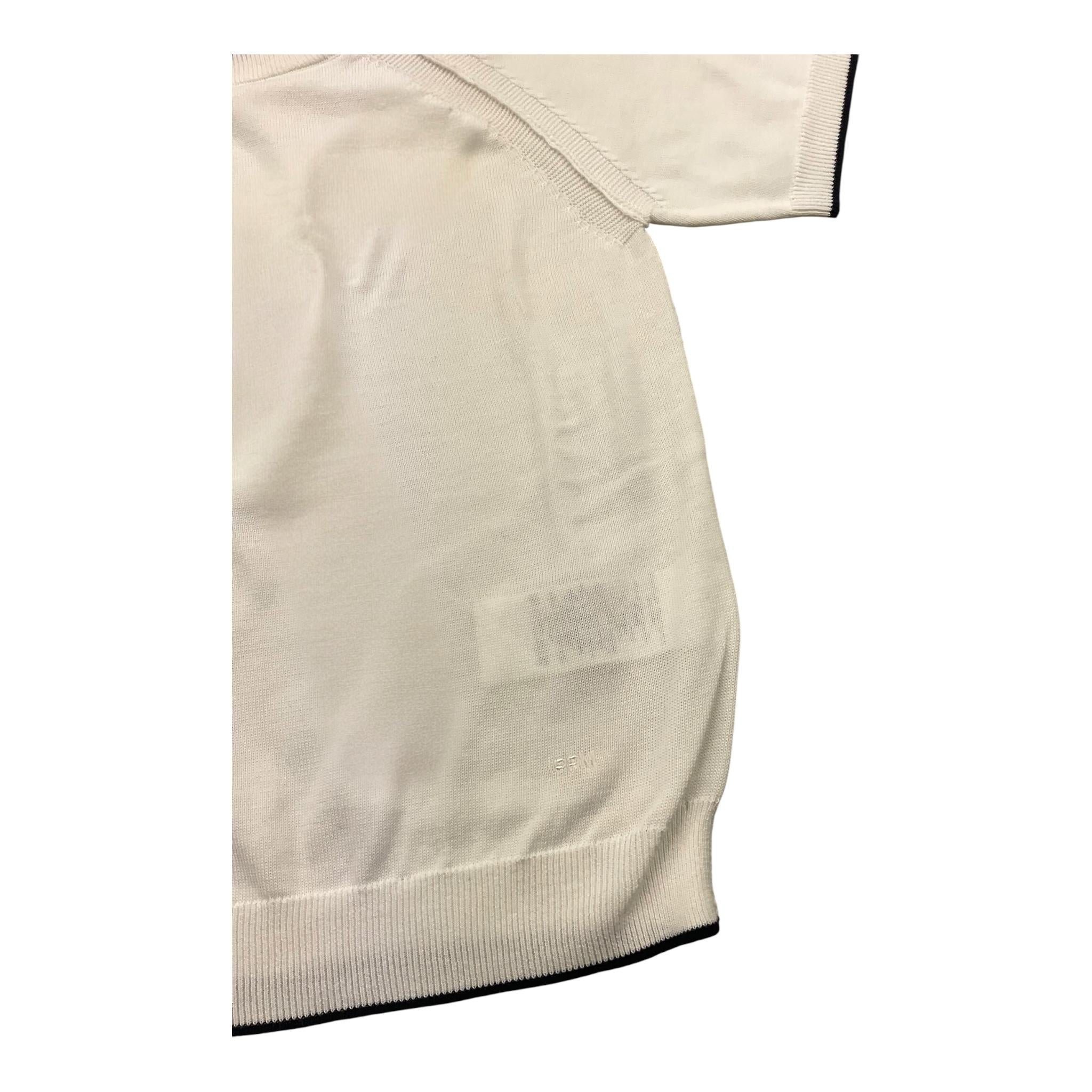 maglia girocollo mezza manica tinta unita PP3985 BIANCO PAOLO PECORA 