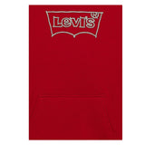 LEVIS felpa chiusa con cappuccio tinta unita con stampa logo Rosso per Bambino 9EL533 ROSSO LEVIS 