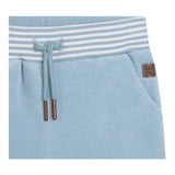 Carre'Ment Beau Bermuda In Solid Color Terry Cloth Blue For Newborns