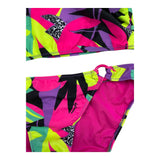 4Giveness 2Pcs Multicolor Bandeau-Briefs Costume Multicolor For Girls