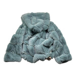 FRANCESCA CONOCI pelliccia tinta unita con zip e cappuccio Verde per Bambina 2709 VERDE FRANCESCA CONOCI 