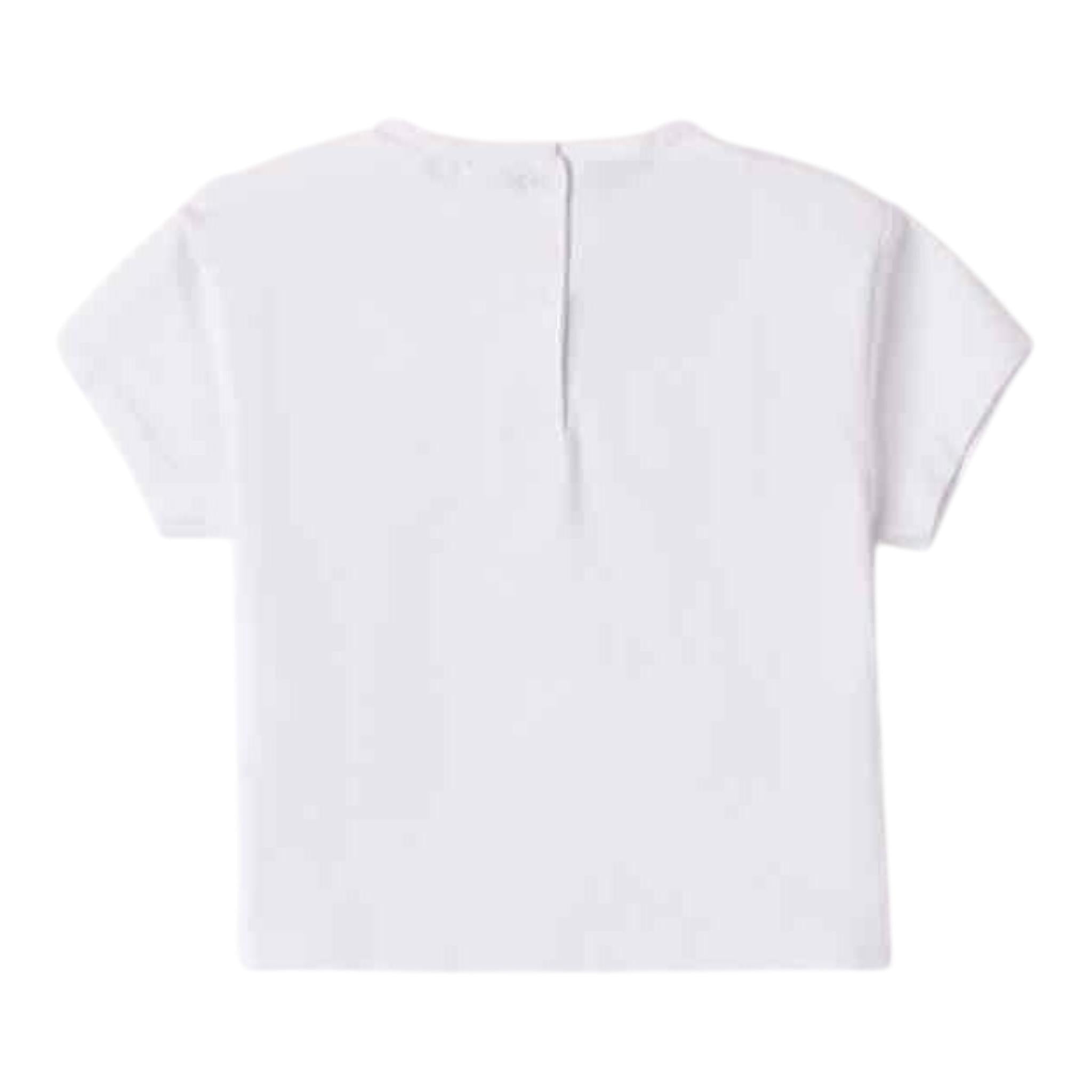 Sarabanda T-Shirt Girocollo tinta unita con Brillantini Bianco per Bambina 0B211XJ BIANCO SARABANDA 