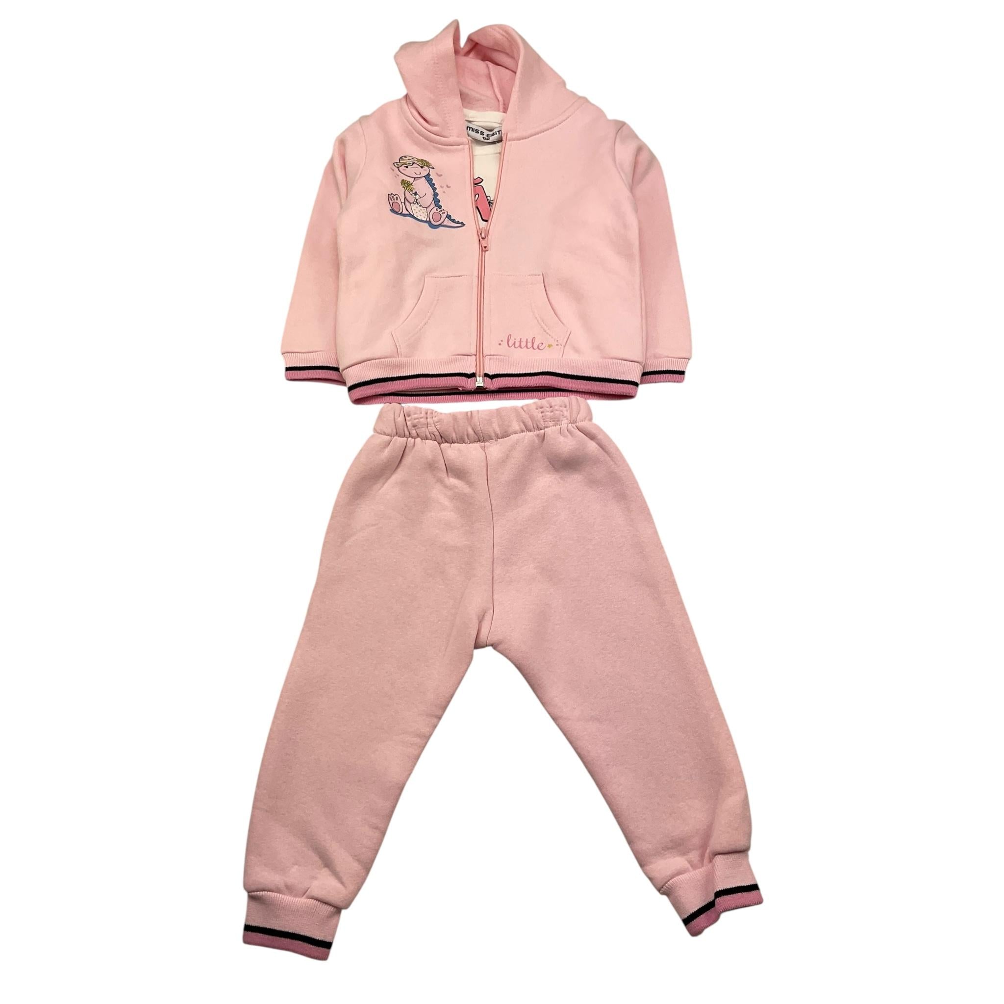 EBITA completo 3 pezzi felpa-shirt-pantalone Rosa per Neonata 3528 ROSA EBITA 