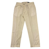 Yes London Plain Trousers With Elastic Waist Cream For Boys