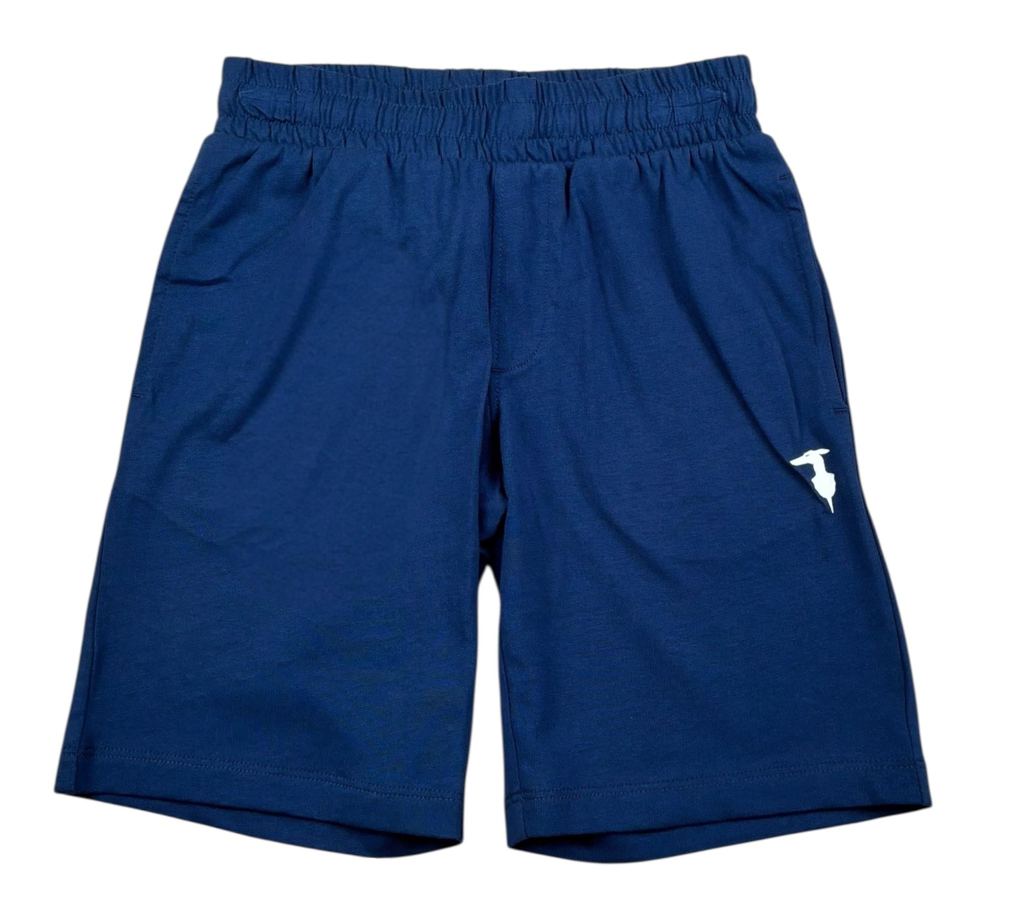 Trussardi Bermuda Tinta Unita con Elastico In Vita per Bambino TBP26008BE BLU TRUSSARDI 