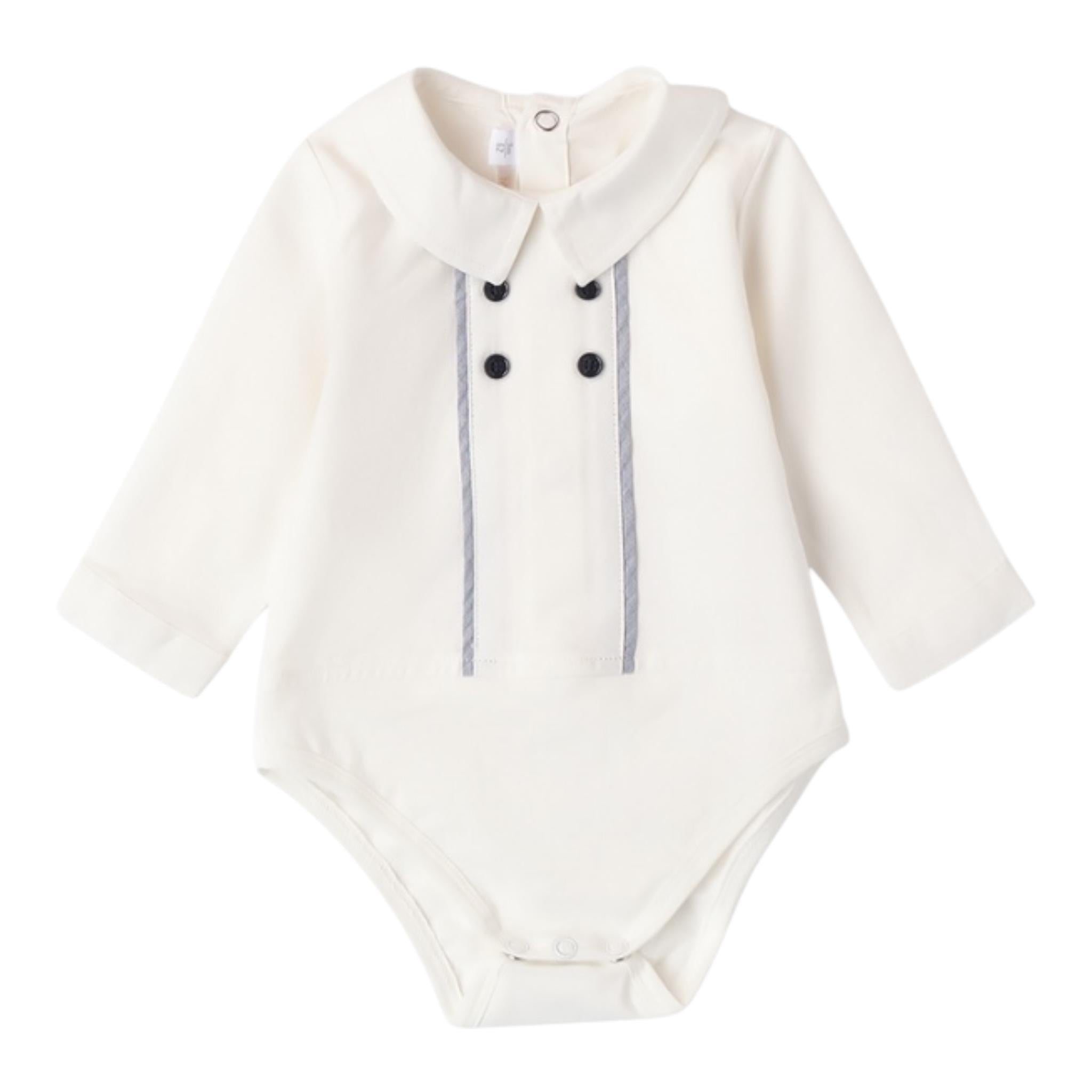 MINI BANDA camicia tinta unita modello body Bianco per Neonato 3A600 BIANCO MINI BANDA 