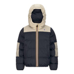 K-WAY giubbino bicolore con cappuccio in contrasto Beige/blu per Bambino K6117YW BEIGE/BLU K-WAY 