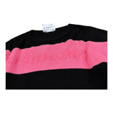 John Richmond Maglia Bicolore con Fantasia A Righe per Bambina RGP26119MA NERO/FUXIA JOHN RICHMOND 
