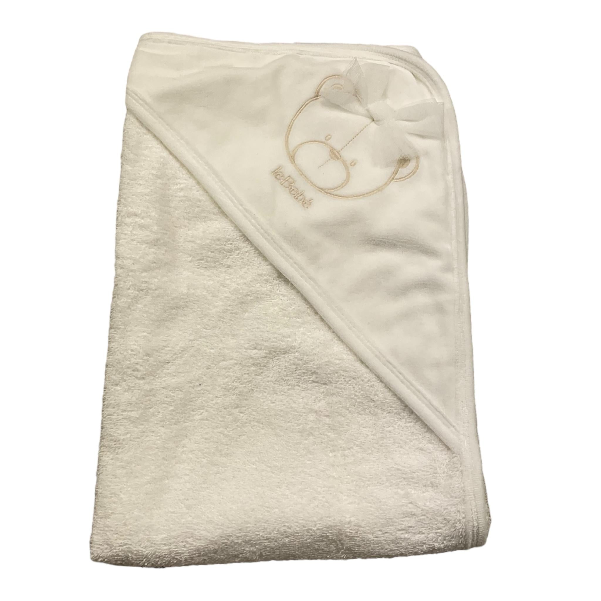LE BEBE' poncho tinta unita con orso Panna per Neonato LBG5946 PANNA LE BEBE' 