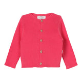 Teddy E Minou Strawberry Buttoned Solid Color Cardigan For Baby Girl