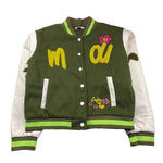 JANICE giubbino modello college con maniche in contrasto Verde per Bambina JN607R VERDE JANICE 