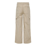 ONLY pantalone tinta unita con tasconi modello a palazzo Beige per Bambina 15304049 BEIGE ONLY 