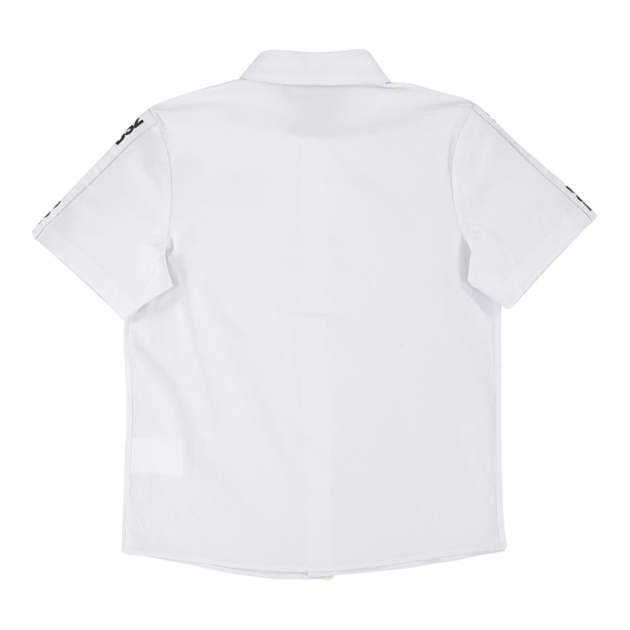 Dropseason2 Camicia Mezza Manica Tinta Unita con Logo per Bambino K048 BIANCO DROPSEASON2 