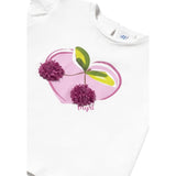 Mayoral T-Shirt Girocollo Tinta Unita con Stampa per Neonata 1042X BIANCO MAYORAL 