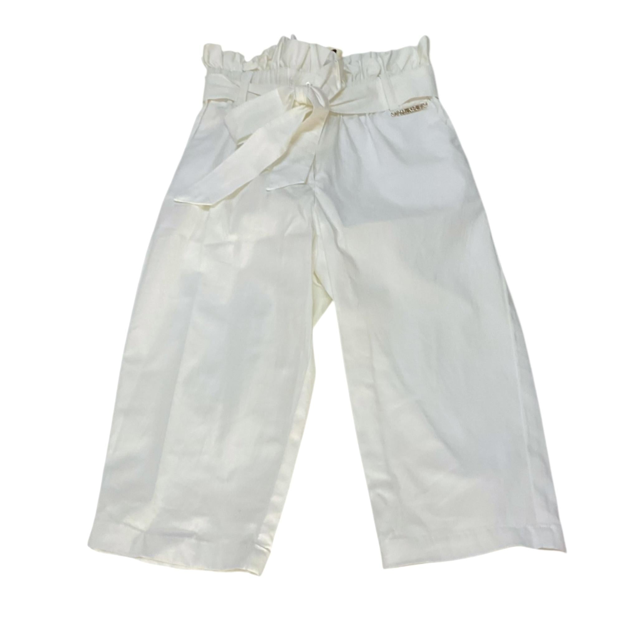 Twinset Pantalone Tinta Unita con Cintura per Bambina 231GJ2053 BIANCO TWINSET 