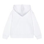 Moschino Felpa Chiusa con Cappuccio Tinta Unita con Stampe per Bambino HUF08T BIANCO MOSCHINO 