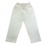 Dou Dou Solid Color Pants With Elastic Waist White For Boys