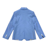 Daniele Alessandrini Powder Blue Single Breasted Solid Color Jacket for Boys