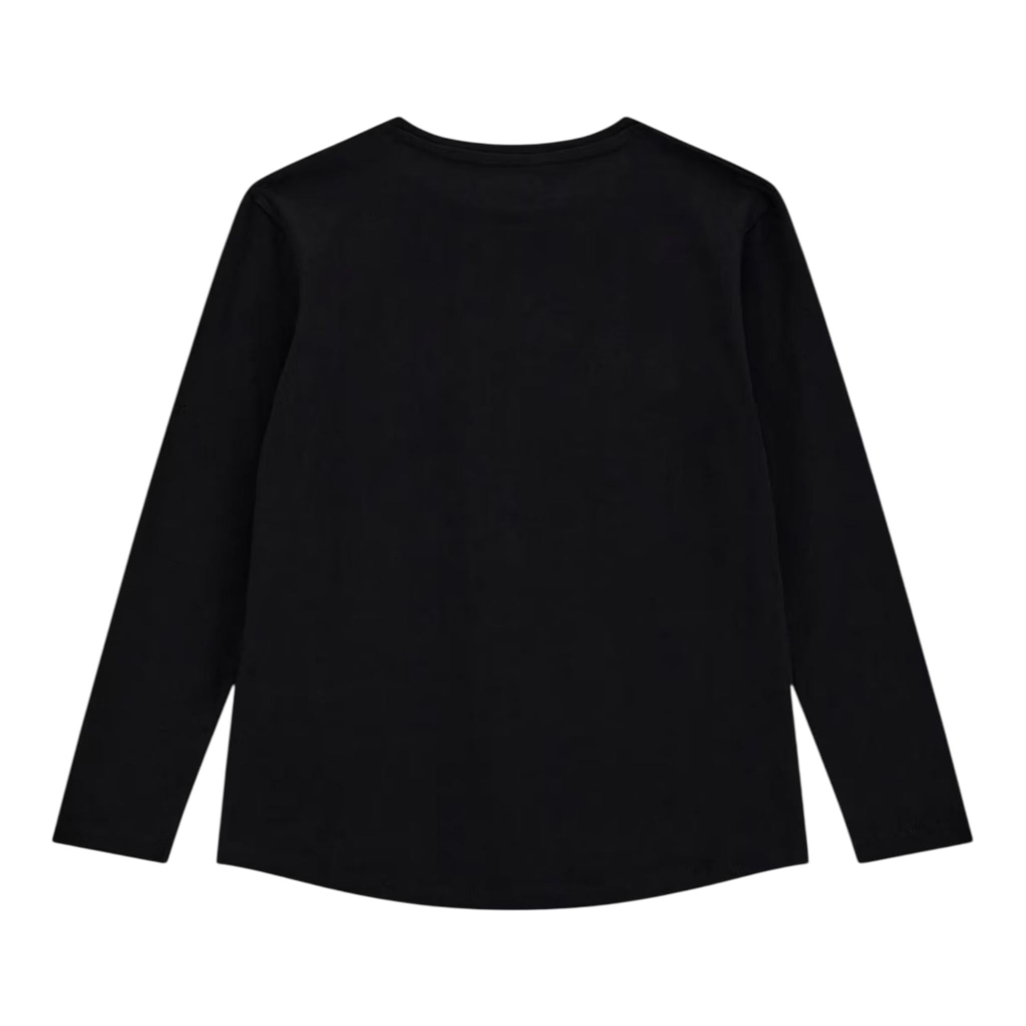 GUESS shirt tinta unita girocollo con stampa Nero per Bambina J4YI24K6YW4 NERO GUESS 