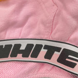 Off-White Solid Color Hoodie Pink For Girls
