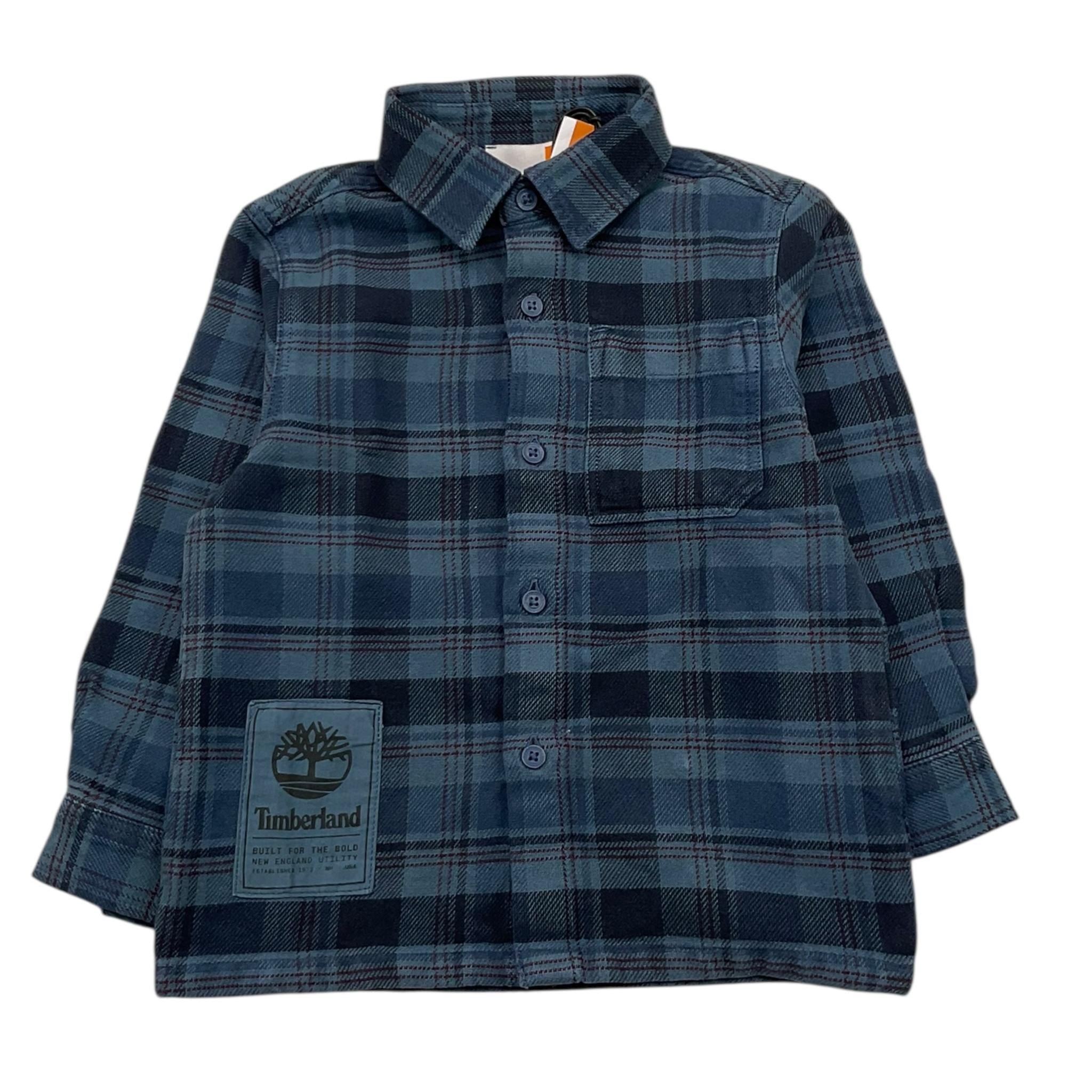 TIMBERLAND camicia manica lunga fantasia quadri Blu per Bambino T60256 BLU TIMBERLAND 