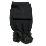 LIU JO sciarpa tinta unita con pon pon Nero per Bambina K69032 NERO LIU JO 