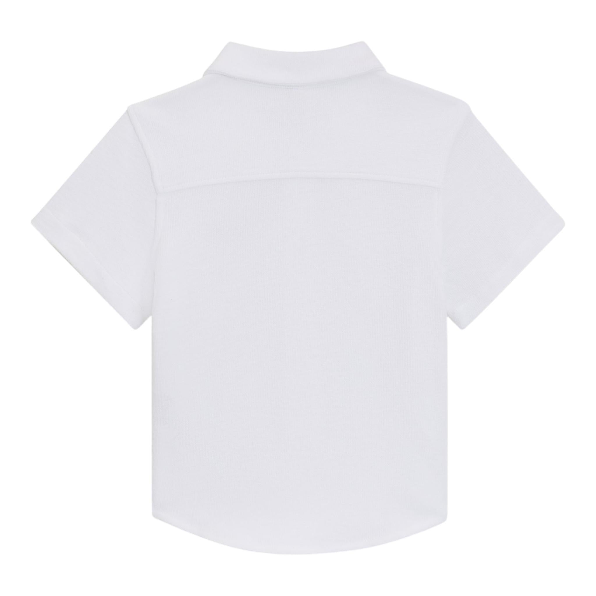 Boss Polo Mezza Manica Tinta Unita con Logo per Bambino J52017 BIANCO BOSS 