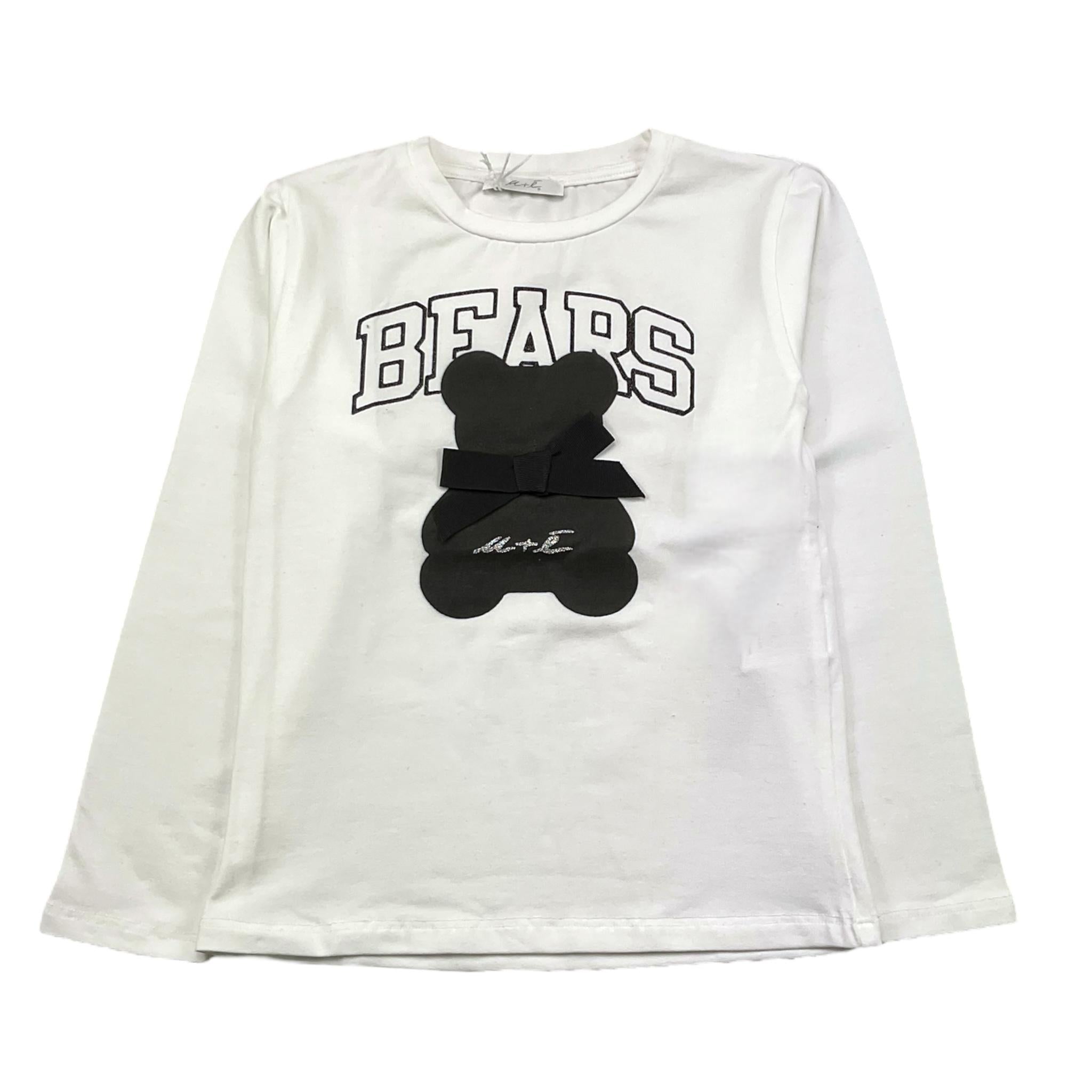 U+è BY MISS GRANT shirt girocollo tinta unita con stampa in contrasto Bianco per Bambina UE1619 BIANCO U+è BY MISS GRANT 
