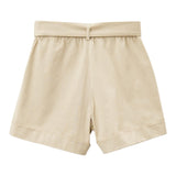 Twinset Short Solid Color With Belt And Elastic Waist Sand For Girls