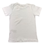 Emc Crew Neck T-Shirt Solid Color with Contrast Print White for Newborns