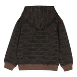 MOSCHINO felpa tinta unita logata con cappuccio Marrone per Bambino HUF08CX MARRONE MOSCHINO 