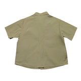 Aspesi Green Button Down Half Sleeve Shirt For Kids