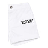 Moschino Bermuda Tinta Unita con Elastico In Vita per Neonato MUQ01JX BIANCO MOSCHINO 